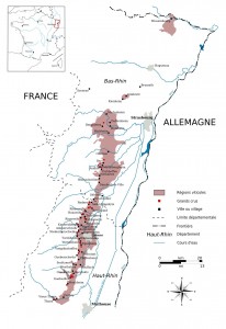 Mapa de Vinos Alsacianos