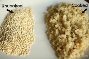 Diferencia entre la quinoa sin cocinar y cocinada - THK