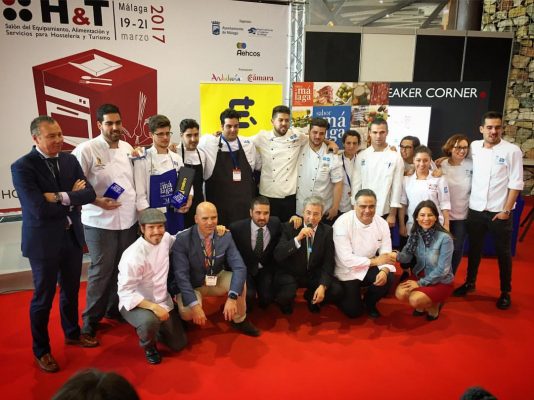 Jurado y concursantes del III Concurso Joven Chef Sabor a Málaga